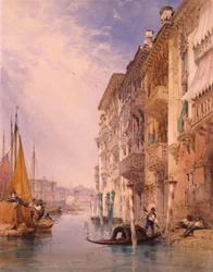 A Gondola on the Grand Canal, Venice