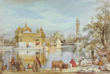 Golden temple painting by William Carpenter