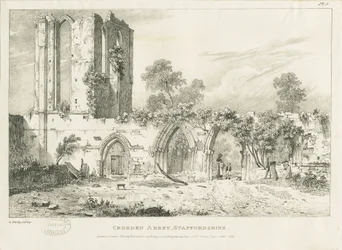 Croxden Abbey: Engraving