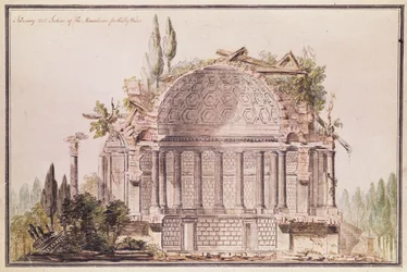 Architectural drawing for mausoleum for Frederick, Prince of Wales
