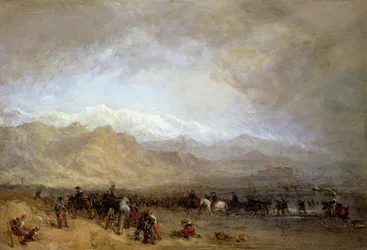 French Troops Fording the Magra