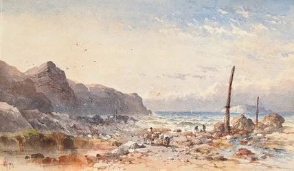 A Breezy Day with Fisherfolk on the Foreshore