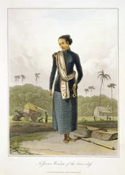 A Javan Woman of the Lower Class, plate 3 from Vol. I of 