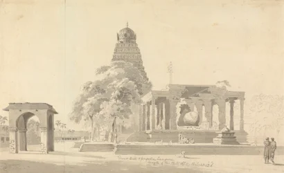 The Great Bull and Pagoda at Tanjore