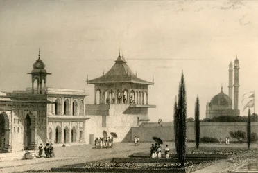 View in the Garden of the Palace, Lucnon, 1835