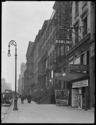 Bowling alley sign at 248 W. 14th Street, New York City, May 2, 1916