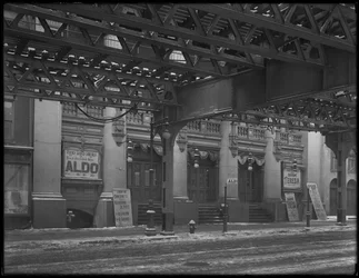 Italian Signs Outside the Thalia Theater, 46 Bowery, New York City, March 1916
