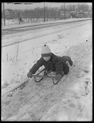 William Gray Hassler with his new sled