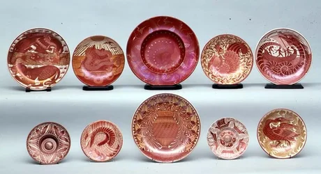 Selection of Red Lustre Ware