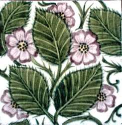 Tile with Floral Design