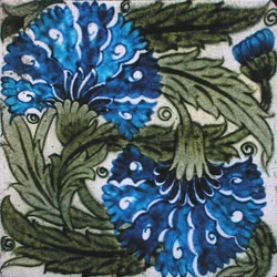 Tile with Floral Design