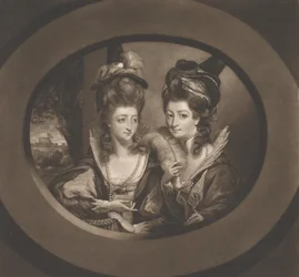 Mrs. Gwyn & Mrs. Bunbury in the Characters of The Merry Wives of Windsor