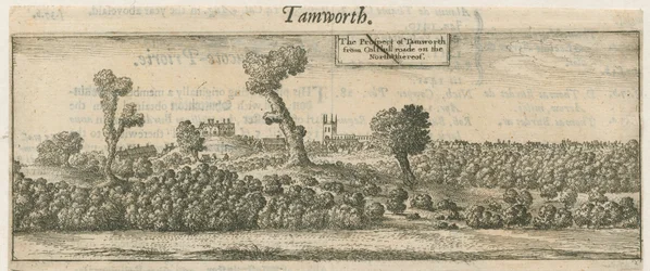 Tamworth - Panorama: copper-plate engraving