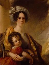 Mrs John Clerk Maxwell nee Frances Cay and her Son James