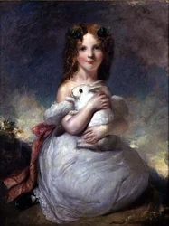 Portrait of Dora Louisa Grant Holding a Rabbit
