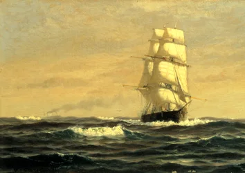 Sailing Ship--off Coast of Maine