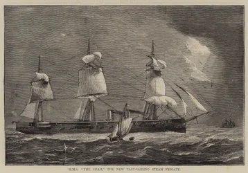 HMS The Shah, the New Fast-Sailing Steam Frigate