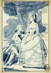 Man and Woman in 18th Century Dress