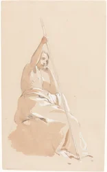 Seated Youth with a Staff