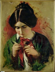 Study for the Crochet Worker, Miss Mary Ann Purdon