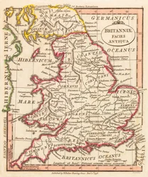 Ancient Britain. Map.