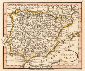 Ancient Spain and Portugal. Map.