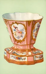 Vase, Sevres, rose Pompadour