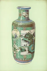 Vase, famille verte, Chinese, Period of K