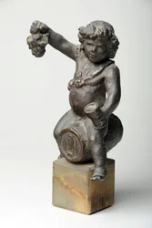 Cherub on a Wine Cask