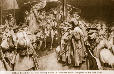 Scenes of Poignant Joy and Pathos Enacted at the Great Railway Stations of London
