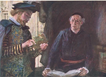 Shakespeare Buys a Volume at a Book Stall, from My Magazine