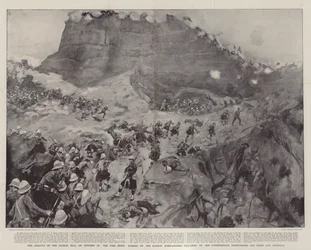 The Assault on the Dargai Hill on 20 October, the Pass Being Rushed by the Gordon Highlanders, Followed by the Dorsetshires, Derbyshires, 3rd Sikhs and Gurkhas