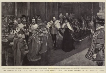 The Opening of Parliament, the King