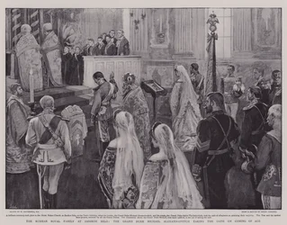 The Russian Royal Family at Zarskoe Selo, the Grand Duke Michael Alexandrovitch taking the Oath on Coming of Age