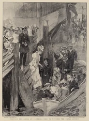 Visitors embarking at Southsea Pier to Witness the Naval Review