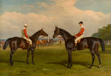 Merry Andrew and Chillington - Horses on a Racecourse