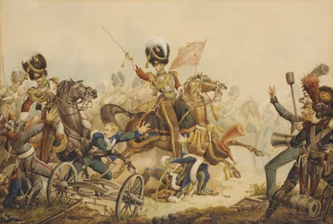 1st Life Guards Charging French Artillery at the Battle of Waterloo in 1815, 1820
