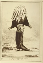 A Wellington Boot, or The Head of the Army, 1827