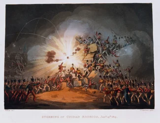 Storming of Ciudad Rodrigo, engraved by Thomas Sutherland