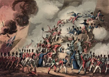 Storming of St. Sebastian, 31st August, 1813, engraved by Thomas Sutherland