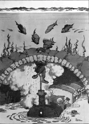 A Leak in the Channel Tunnel, illustration from “Inventions”