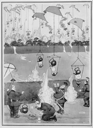 Flying Kettle Attack, from Some Frightful War Pictures, 1915