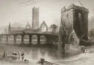 Clare Abbey, County Clare, Ireland, from 