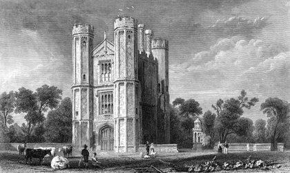 Leighs Priory, Essex, engraved by E. Young, 1832