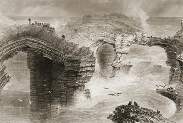 Natural Bridges near Kilkee, County Clare, Ireland, from 