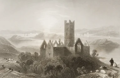 Roserk Abbey, County Mayo, Ireland, from 
