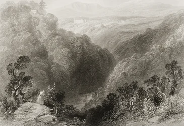 View of Powerscourt from the Dargle, County Wicklow, from 