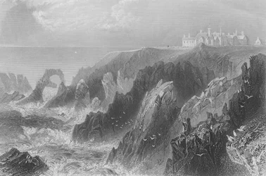 View of Slaines Castle, near Peterhead