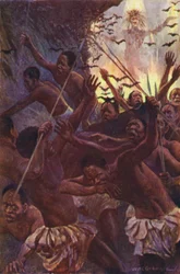 Illustration for The Gorilla Hunters by R M Ballantyne