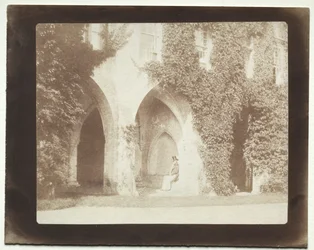 Calvert Jones Seated in the Sacristy of Lacock Abbey, 1845